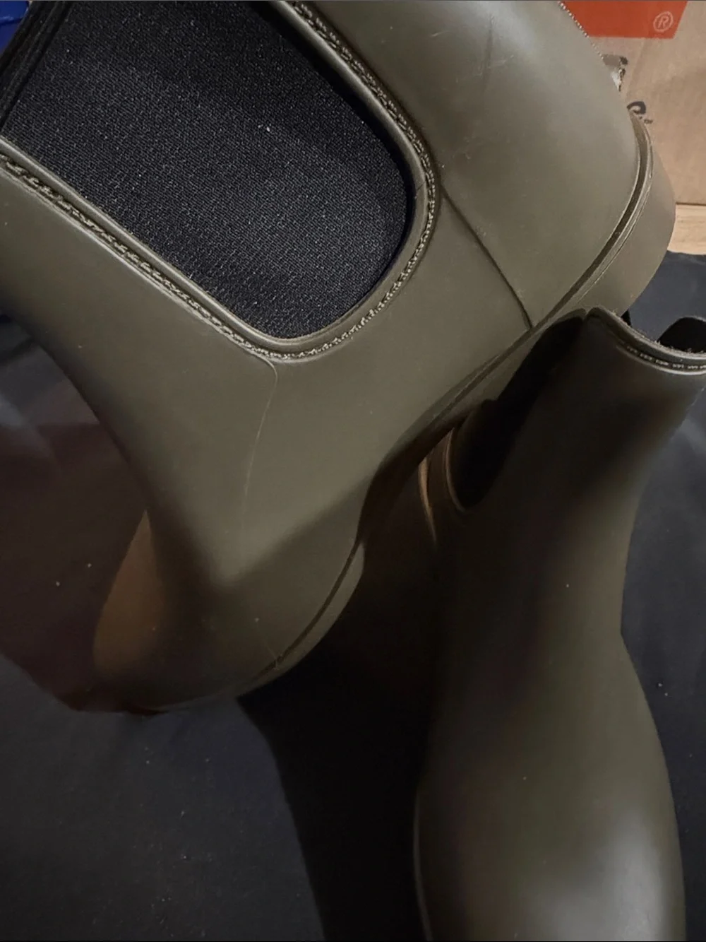 Women's Olive Green Chelsea Rain Boots - Brand